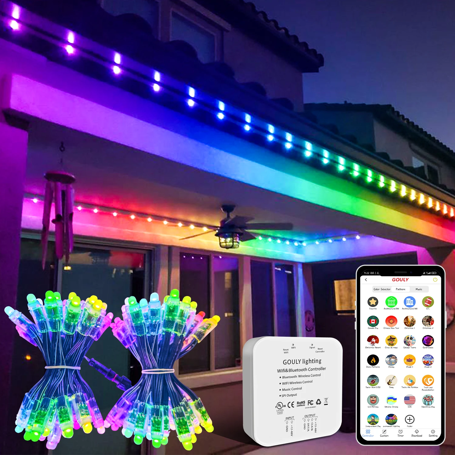 Outdoor Waterproof Led Pixel Light Smart Rgb Led Full Color Pixel Light